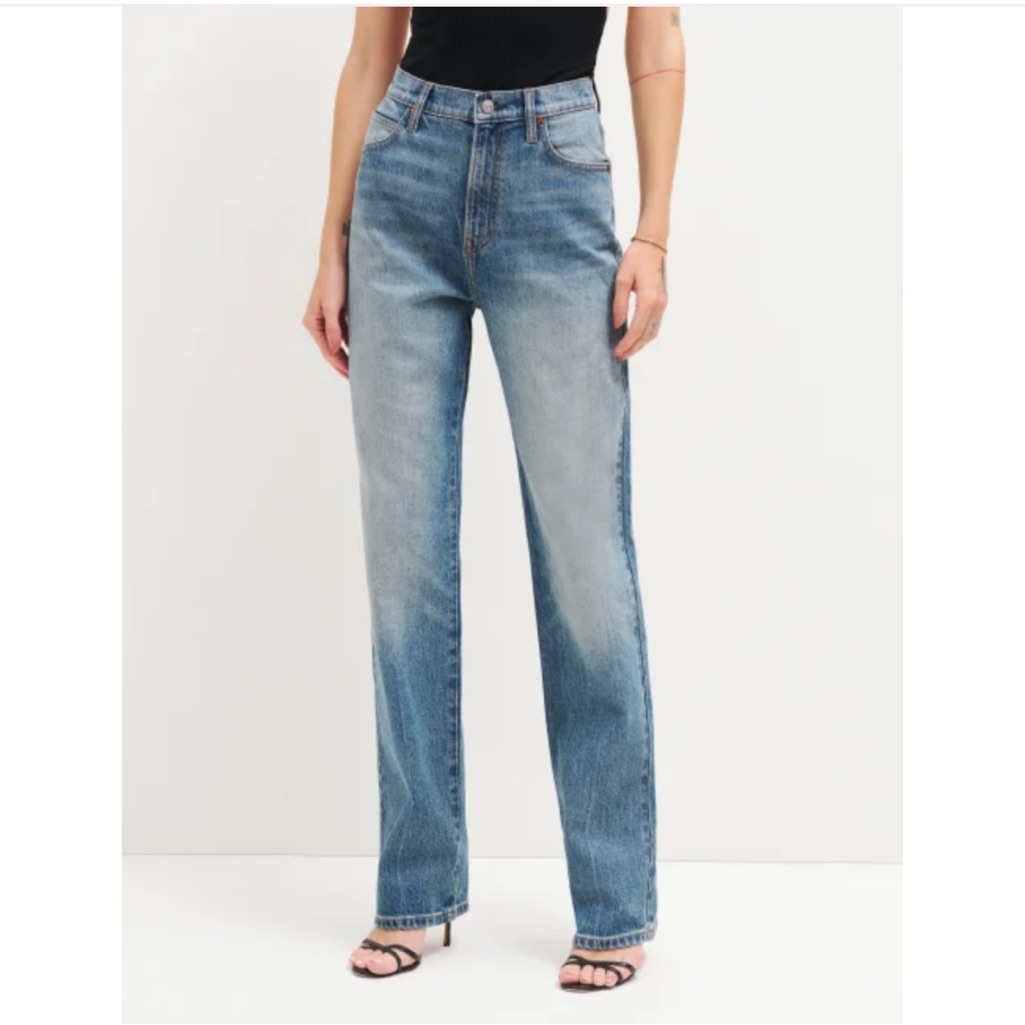 Reformation Jeans Elan Ultra High Rise Straight Leg Jeans